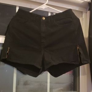 Black high waisted shorts